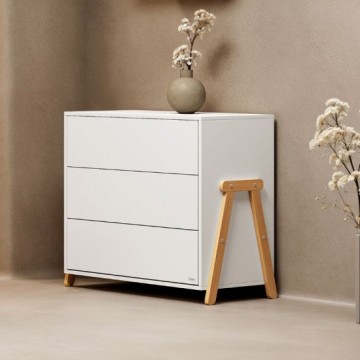 Casababy Palmer White Βρεφική Συρταριέρα Με 3 Συρτάρια